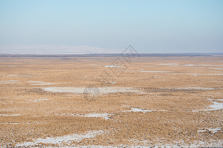 内蒙古风景辽阔的冬季草原背景