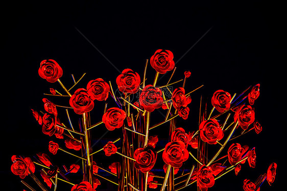玫瑰花雕塑图片