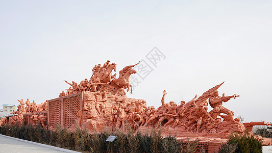 红军长征雕塑群共产党高清图片素材