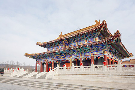 鞍山玉佛寺大门鞍山玉佛苑大雄宝殿背景