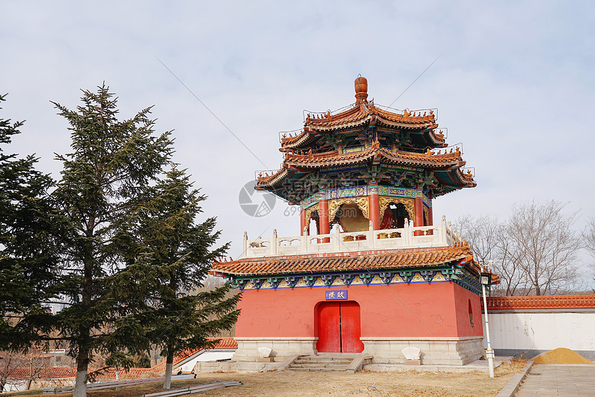 鞍山玉佛苑鼓楼图片