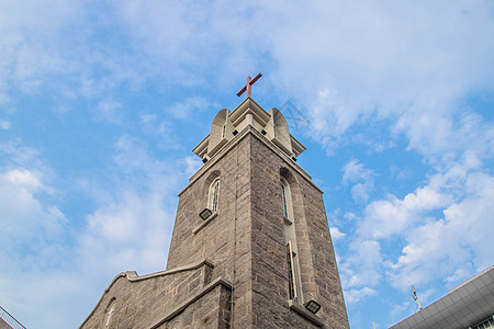 福州花巷教堂外景建筑高清图片素材