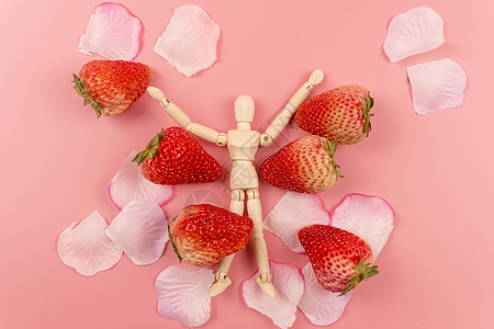 情人节草莓背景图片
