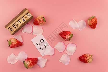 情人节草莓背景背景图片