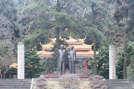 九江地标江西庐山毛泽东纪念馆背景