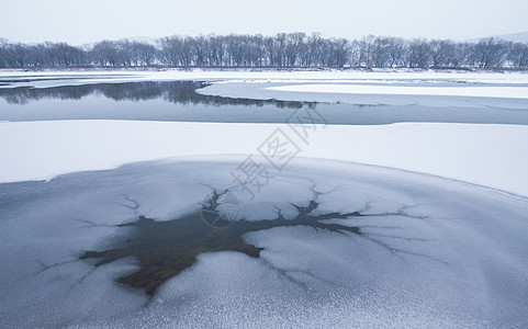 雪花冰冬天雪景风光背景