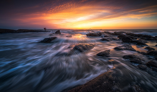 河流海岸风光背景