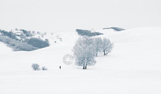 山水风景冬天雪景风光背景