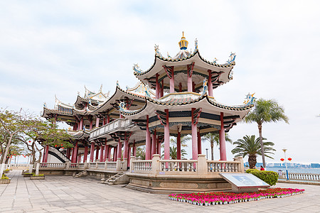 厦门集美鳌园鳌亭风光背景