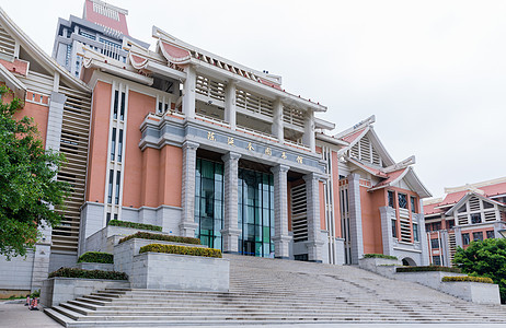集美大学陈延奎图书馆背景图片