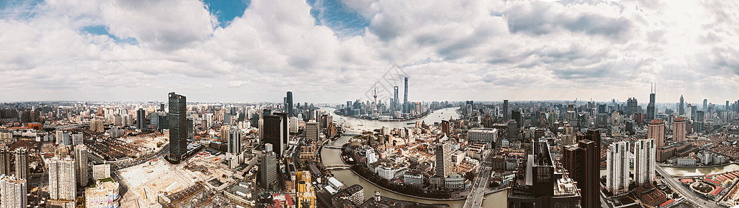 上海全景城市风光背景图片