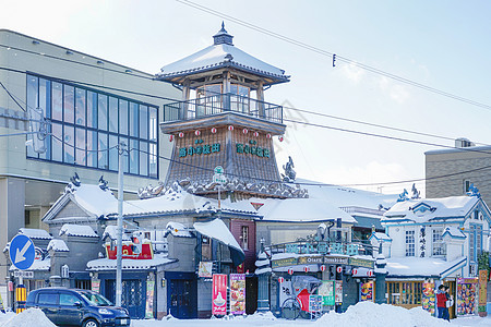 北海道小樽地标背景图片