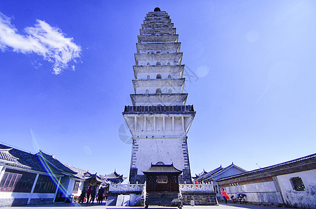 云南宾川鸡足山佛塔背景