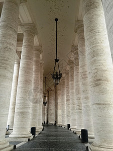 梵蒂冈圣彼得广场柱廊背景图片