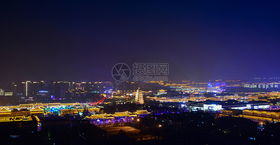 西安大雁塔夜景图片