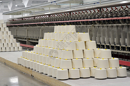 现代纺织厂线纱图片