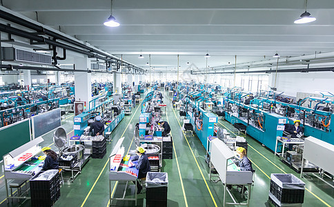 组装工厂车间生产线高清图片素材