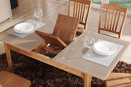 变形木质折叠餐桌背景