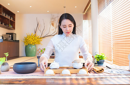 茶艺美女形象图片