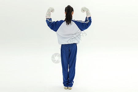 校服女孩背影图片素材