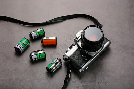 单反相机镜头盖传统胶片相机背景