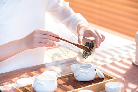 茶艺师沏茶叶图片