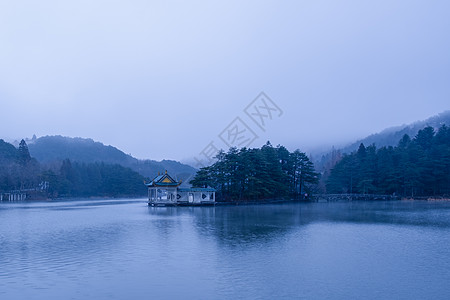 九江地标江西九江庐山如琴湖景区背景