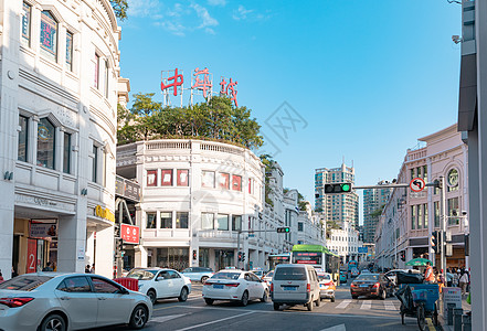 骑楼建筑厦门旅游景点中华城背景