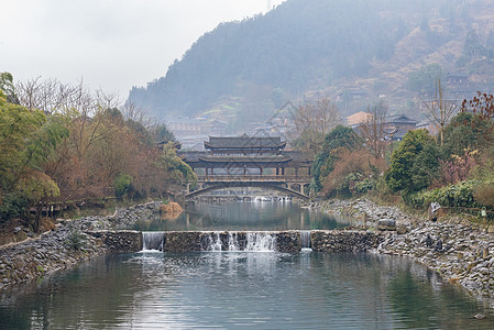 贵州西江千户苗寨风光背景图片