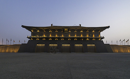 大明宫丹凤门夜景高清图片