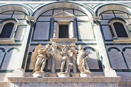 佛罗伦萨圣母百花大教堂外景雕塑背景图片