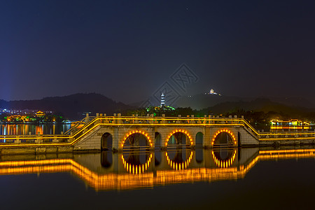 广东惠州西湖夜景背景图片
