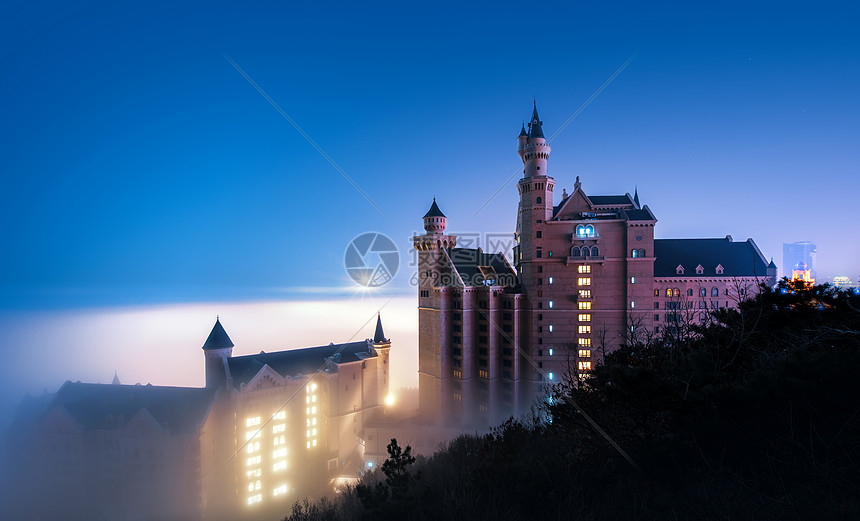 大连城堡酒店夜景图片