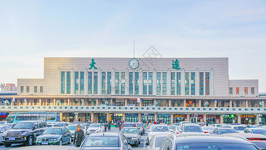 大连火车站背景图片