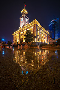 武汉江汉关大楼背景图片