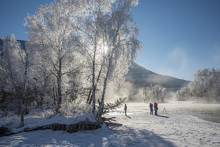 新疆喀纳斯冬季雪景5A高清图片素材