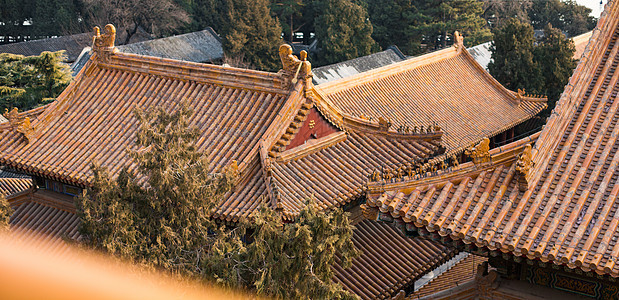 颐和园阁楼屋顶建筑背景图片