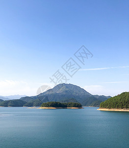 浙江千岛湖风景区背景