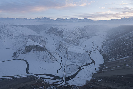 新疆安集海大峡谷日落图片