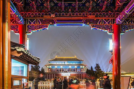 北京故宫紫禁城神武门灯会图片