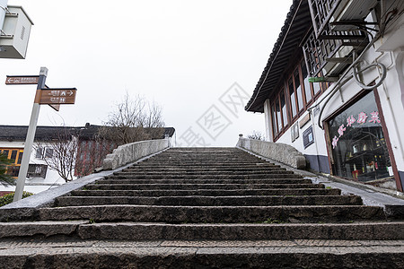 古镇古桥石板路高清图片素材