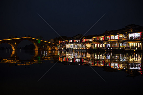 古镇夜景图片