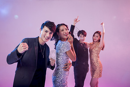 夜生活90后青年蹦迪背景