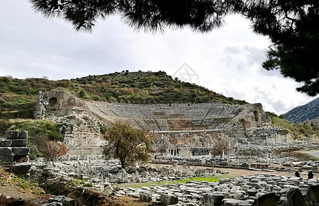  土耳其以弗所古城露天大剧场遗址图片
