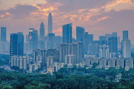 深圳中心公园建筑群背景