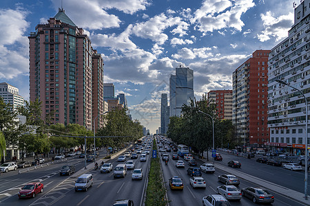 汽车宣传背景北京建筑交通背景