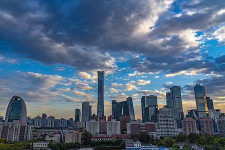 北京团结湖公园CBD背景