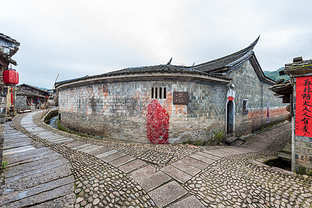 福建龙岩福建连城培田古村背景