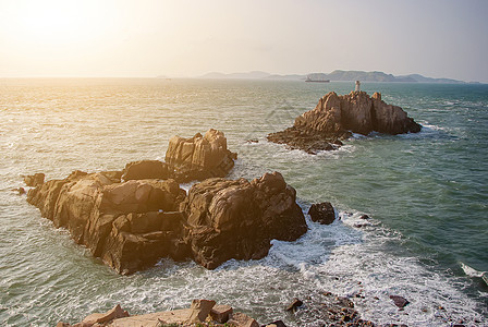 大海海浪浙江省舟山市舟山群岛东极岛风光背景