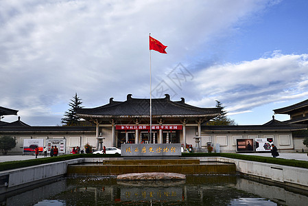陕西历史博物馆大门背景图片